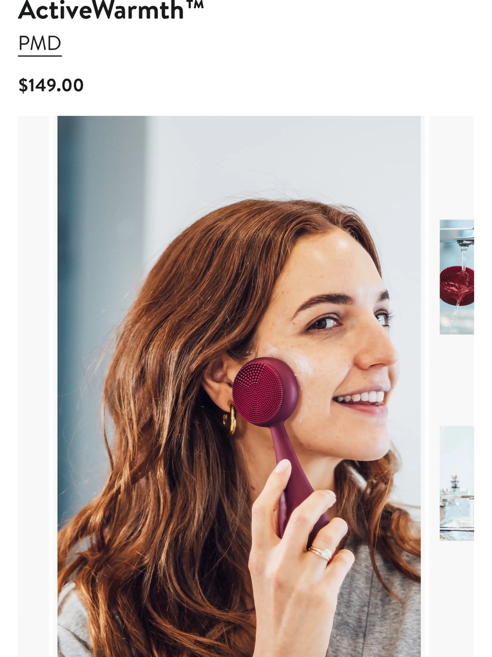PMD ActiveWarmth Facial Device in Burgundy